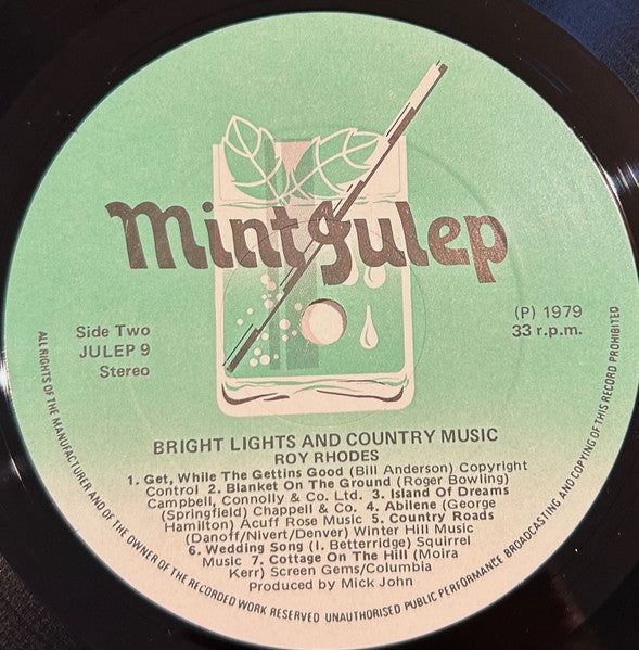 Roy Rhodes (2) : Bright Lights And Country Music (LP, Album)