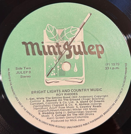 Roy Rhodes (2) : Bright Lights And Country Music (LP, Album)