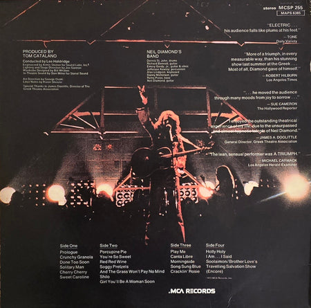 Neil Diamond : Hot August Night (2xLP, Album, RE)