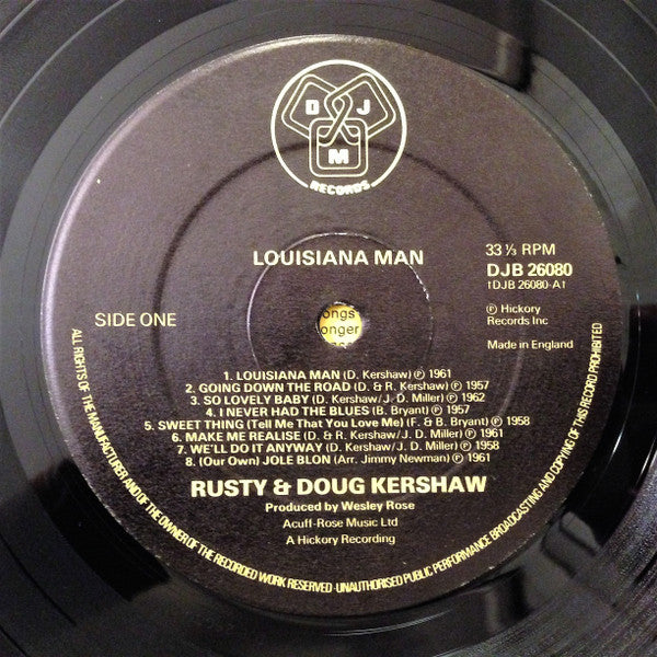 Rusty & Doug Kershaw : Louisiana Man (LP, Album)
