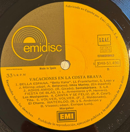 Various : Vacaciones En La Costa Brava (LP, Comp)