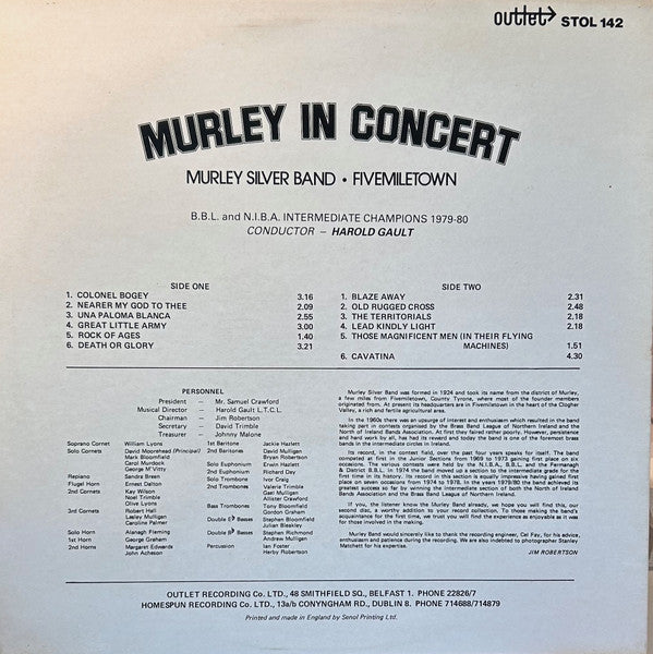 Murley Silver Band : Murley In Concert (LP, Album)