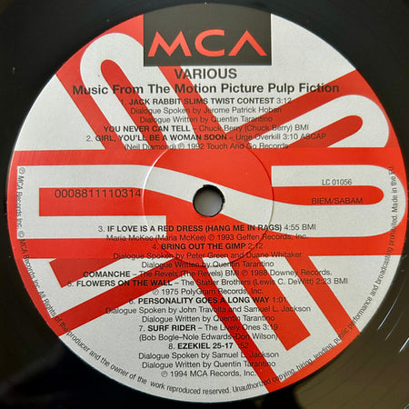 Various : Pulp Fiction (Music From The Motion Picture) (LP, Comp, RE, RM, RP, 180)