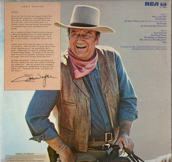 John Wayne : America, Why I Love Her (LP, Album)