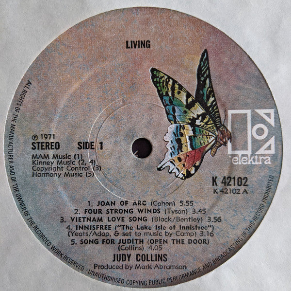 Judy Collins : Living (LP, Gat)