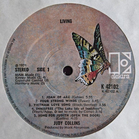 Judy Collins : Living (LP, Gat)