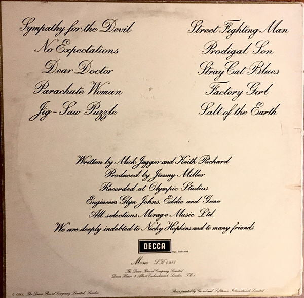 Rolling Stones* : Beggars Banquet (LP, Album, Mono)