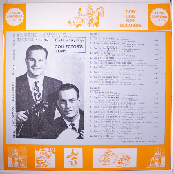 The Blue Sky Boys* : Collector's Items (LP, Comp)