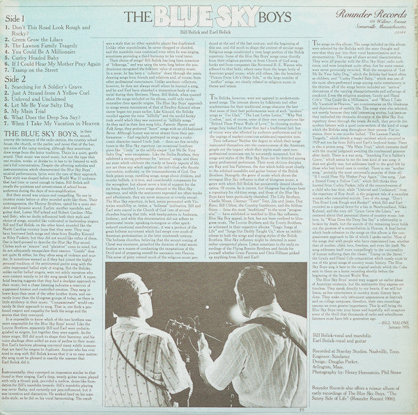 The Blue Sky Boys* : The Blue Sky Boys (LP)