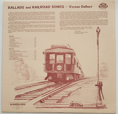 Vernon Dalhart : Ballads And Railroad Songs (LP, Comp, Gre)
