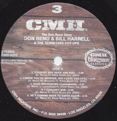 Don Reno & Bill Harrell & The Tennessee Cut-Ups : The Don Reno Story (LP, Album, Gat)
