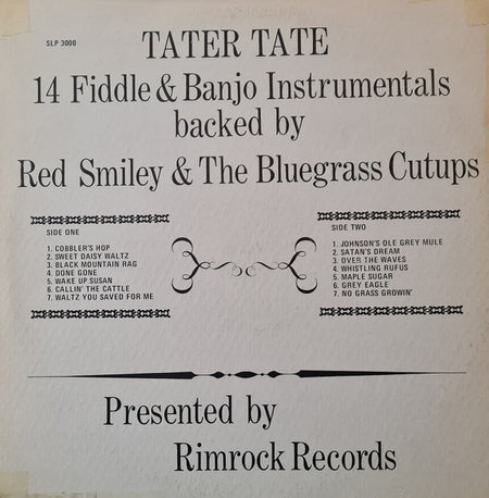 Tater Tate : Fiddle & Banjo Instrumentals Backed By Red Smiley & The Bluegrass Cut-Ups (LP)