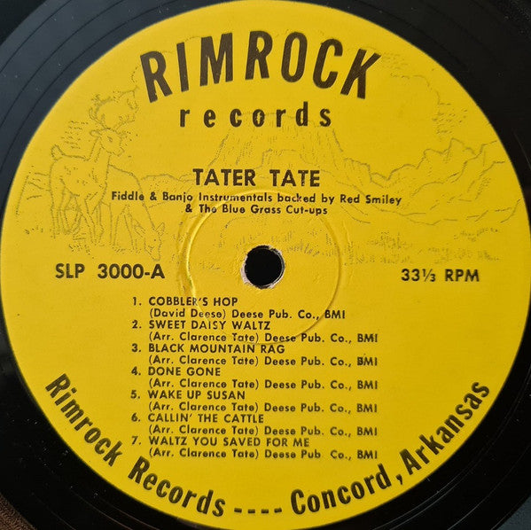 Tater Tate : Fiddle & Banjo Instrumentals Backed By Red Smiley & The Bluegrass Cut-Ups (LP)
