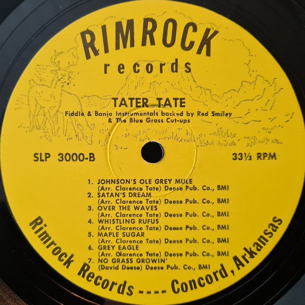Tater Tate : Fiddle & Banjo Instrumentals Backed By Red Smiley & The Bluegrass Cut-Ups (LP)