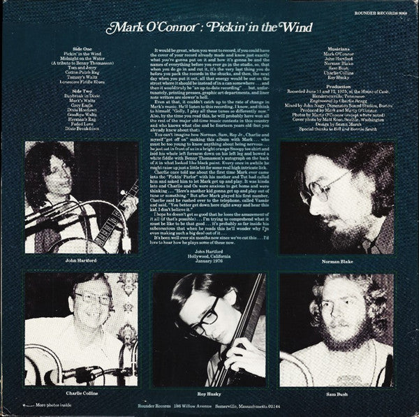 Mark O'Connor : Pickin' in The Wind (LP, Album, Gat)