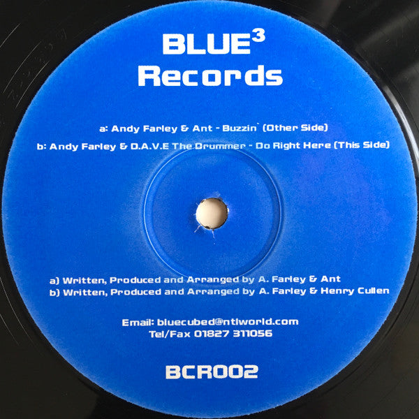 Andy Farley & Ant / Andy Farley & D.A.V.E. The Drummer : Buzzin / Do Right Here (12")