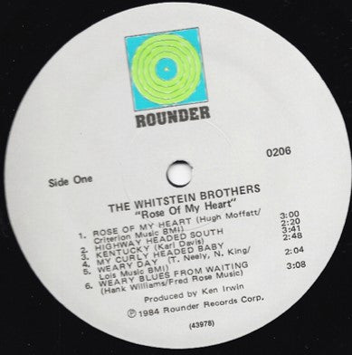 The Whitstein Brothers : Rose Of My Heart (LP, Album)