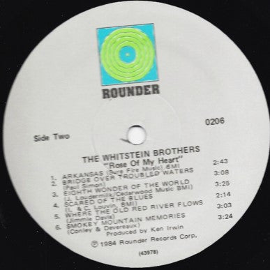 The Whitstein Brothers : Rose Of My Heart (LP, Album)
