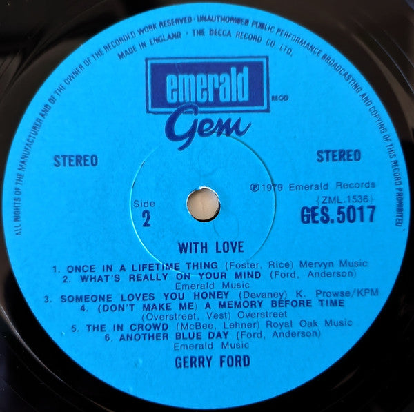 Gerry Ford : With Love (LP, Album)