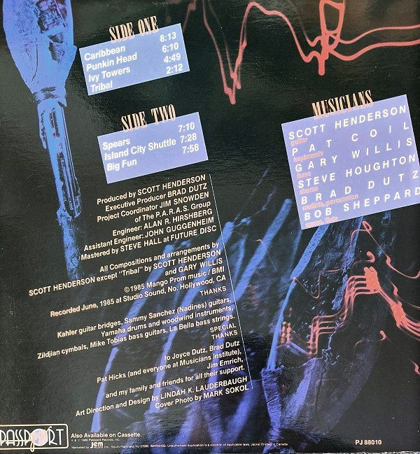 Scott Henderson (2) And Tribal Tech (2) : Spears (LP, Album)