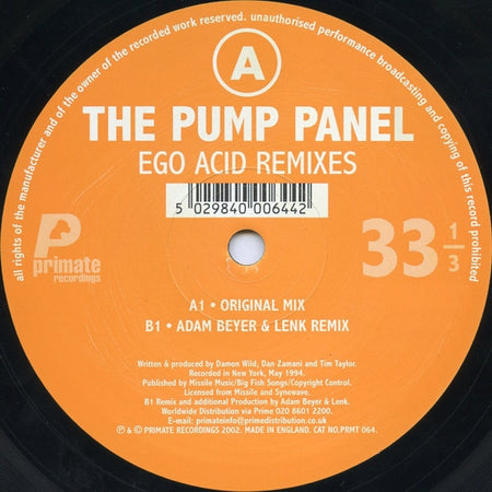 The Pump Panel : Ego Acid Remixes (2x12")
