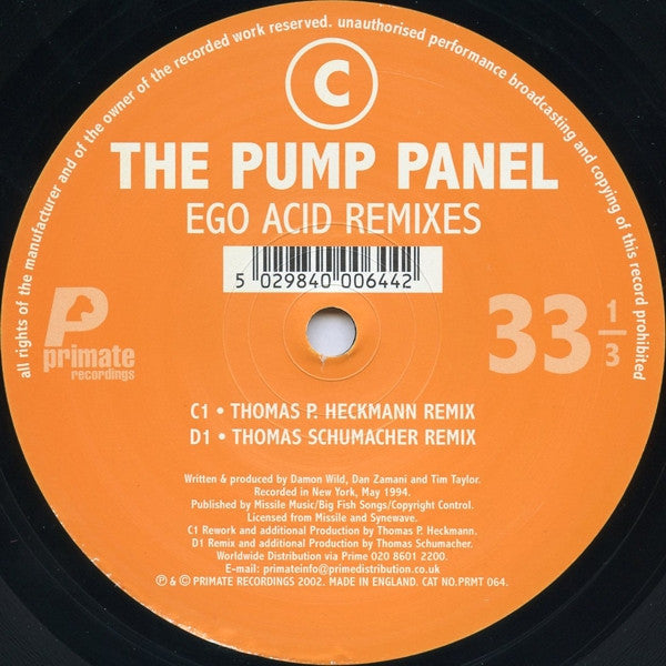The Pump Panel : Ego Acid Remixes (2x12")