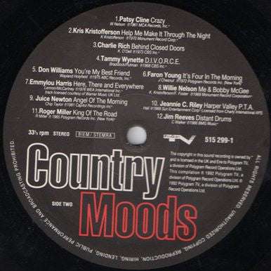 Various : Country Moods (LP, Comp)