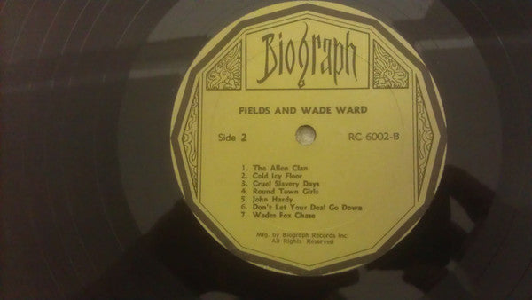Fields Ward And Wade Ward : Country Music Fields And Wade Ward - Recorded In Galax Virginia (LP, Album)
