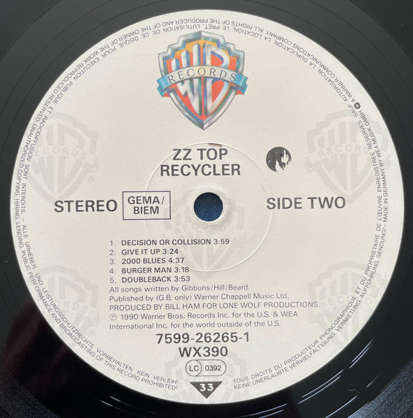 ZZ Top : Recycler (LP, Album, MAS)