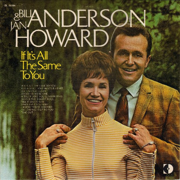 Bill & Jan : If It's All The Same To You (LP, Album, Pin)