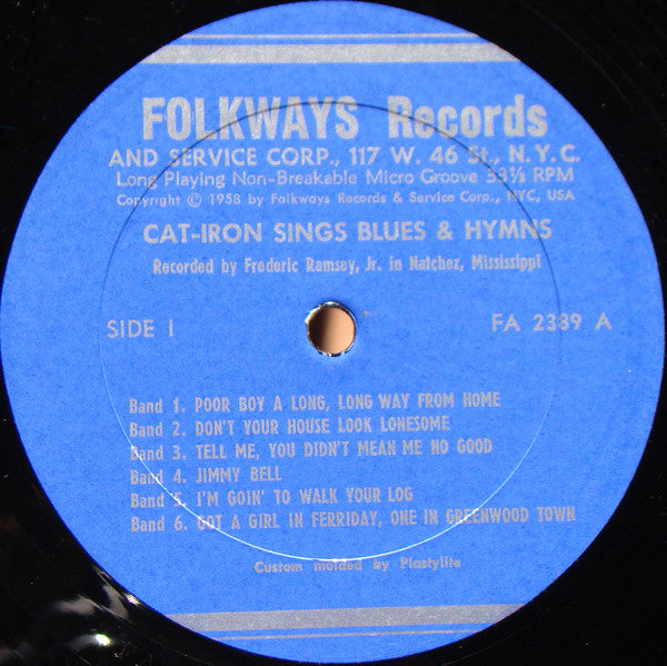 Cat-Iron* : Cat-Iron Sings Blues And Hymns (LP, Album)