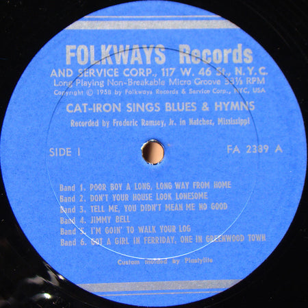 Cat-Iron* : Cat-Iron Sings Blues And Hymns (LP, Album)