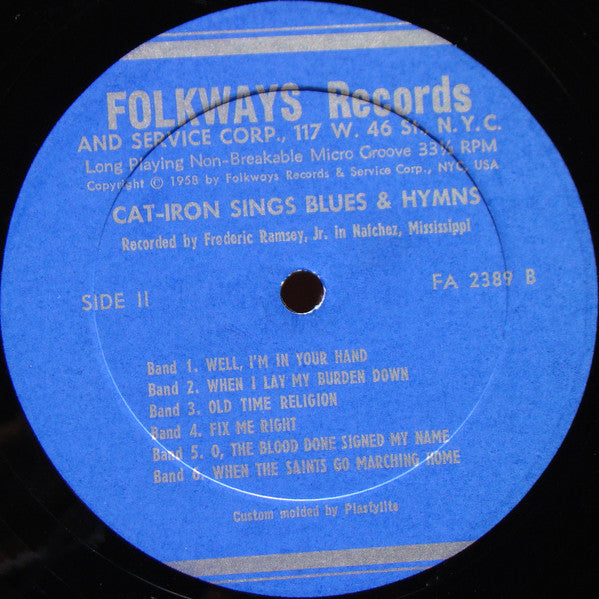 Cat-Iron* : Cat-Iron Sings Blues And Hymns (LP, Album)