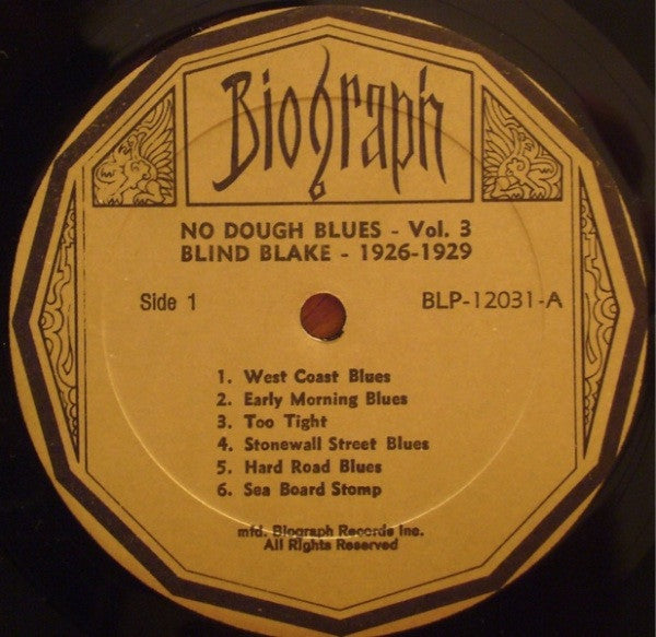 Blind Blake : No Dough Blues 1926-29 (Volume 3) (LP, Comp, RM)
