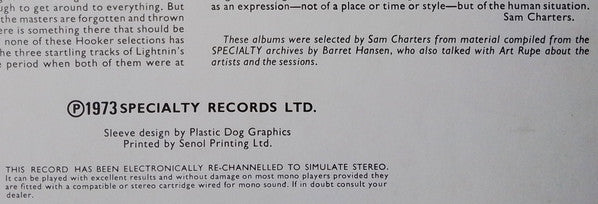 Hooker*, Hopkins* & Hogg* : Hooker, Hopkins & Hogg (LP, Comp)