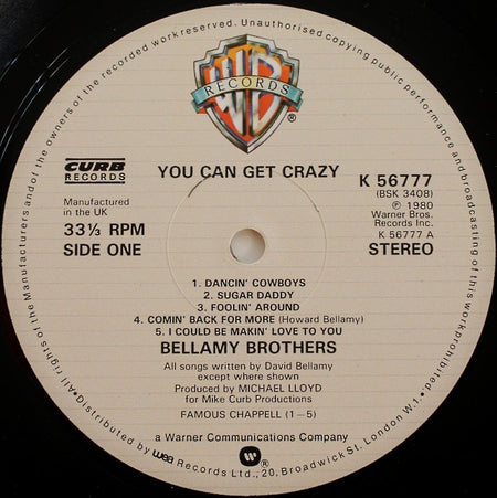 Bellamy Brothers : You Can Get Crazy (LP, Album)