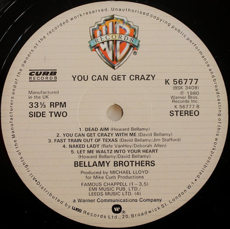 Bellamy Brothers : You Can Get Crazy (LP, Album)