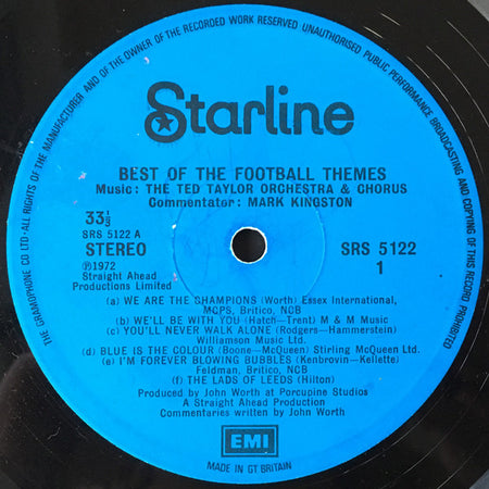 The Ted Taylor Chorus & Orchestra : Best Of The Football Themes (LP)