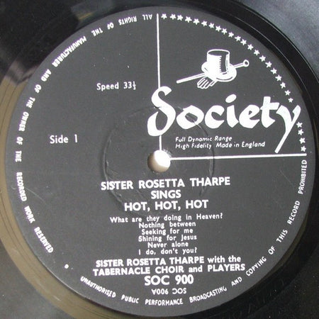 Sister Rosetta Tharpe With The Hot Gospel Tabernacle Choir And Players* : Sings Hot, Hot, Hot (LP)