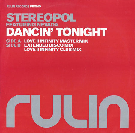 Stereopol Featuring Nevada (16) : Dancin' Tonight (12", Single, Promo)