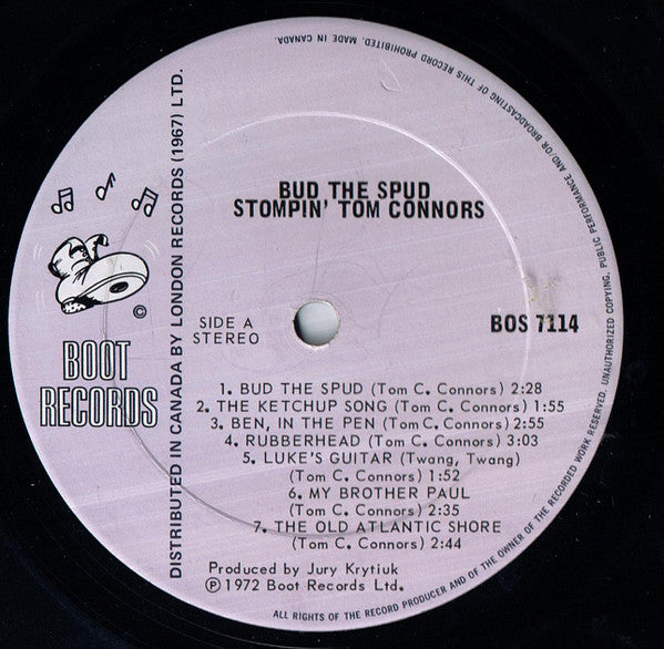 Stompin' Tom Connors : Bud The Spud  (LP, Album, RE)
