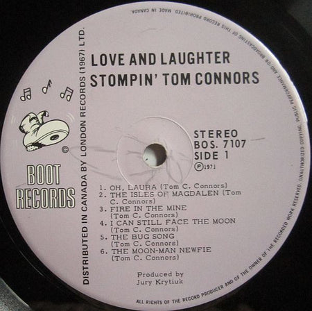 Stompin' Tom Connors : Love & Laughter (LP, Album)