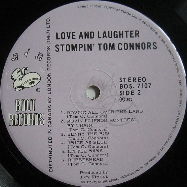 Stompin' Tom Connors : Love & Laughter (LP, Album)