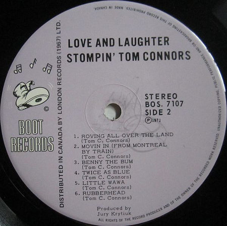 Stompin' Tom Connors : Love & Laughter (LP, Album)