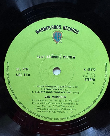 Van Morrison : Saint Dominic's Preview (LP, Album, Gre)