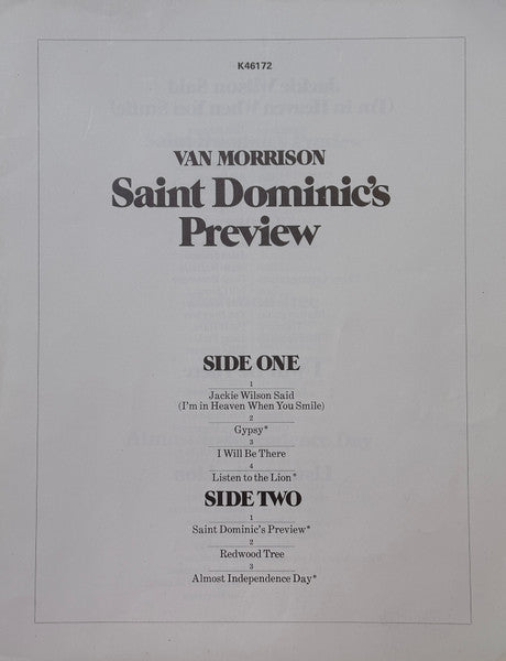 Van Morrison : Saint Dominic's Preview (LP, Album, Gre)