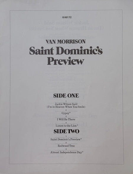 Van Morrison : Saint Dominic's Preview (LP, Album, Gre)