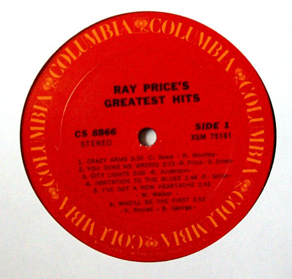Ray Price : Ray Price's Greatest Hits (LP, Comp, RE)