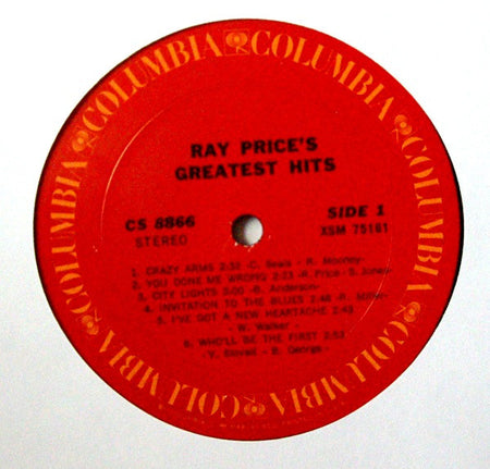Ray Price : Ray Price's Greatest Hits (LP, Comp, RE)