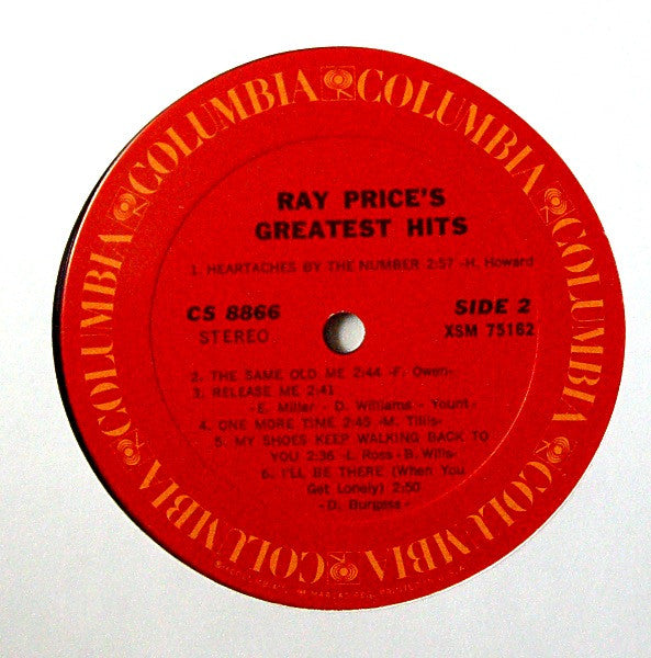Ray Price : Ray Price's Greatest Hits (LP, Comp, RE)